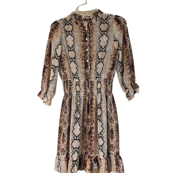 Maje Snake Print Mini Dress Size 1 / Small - Picture 1 of 6